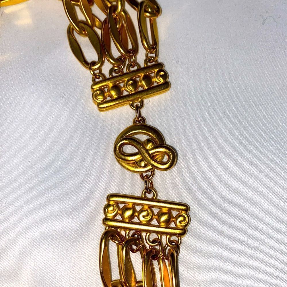 Givenchy Gold With Charms Multi Strands Statement Necklace. - Picture 5 of 11
